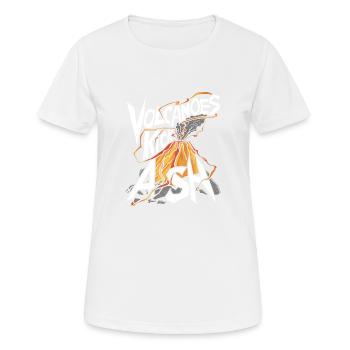 Vulkan – Asche, Lava und Feuer - Frauen T-Shirt atmungsaktiv - Weiß - Vorne - AI Model Female 172 dark (172cm)