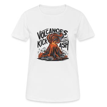 Vulkan – Asche, Lava und Feuer - Frauen T-Shirt atmungsaktiv - Weiß - Vorne - AI Model Female 172 dark (172cm)