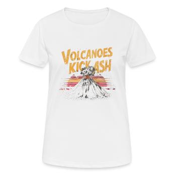 Vulkane sind heiß und beeindruckend - Frauen T-Shirt atmungsaktiv - Weiß - Vorne - AI Model Female 172 dark (172cm)