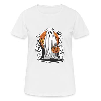 Classic Ghost - Halloween Trick-or-Treat - Frauen T-Shirt atmungsaktiv - Weiß - Vorne - AI Model Female 172 dark (172cm)
