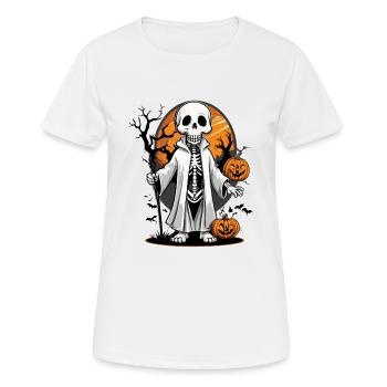 Spooky Skeleton - Halloween Night - Frauen T-Shirt atmungsaktiv - Weiß - Vorne - AI Model Female 172 dark (172cm)