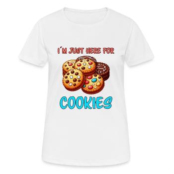 Cookies Saying Chocolate Cookies Funny Cookie Gift - Women's Breathable T-Shirt - white - Front - AI Model Female 172 dark (172cm)