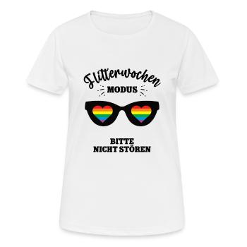 Flitterwochen Bitte Nicht Stören Hochzeitsreise - Frauen T-Shirt atmungsaktiv - Weiß - Vorne - AI Model Female 172 dark (172cm)