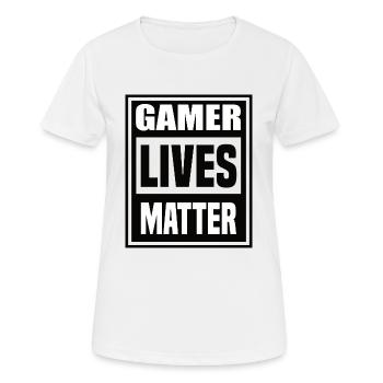 Gamer Lives Matter - T-shirt respirant Femme - blanc - Devant - AI Model Female 172 dark (172cm)
