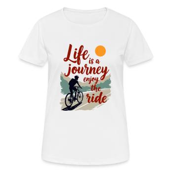 TREND QUOTE JOURNEY - Women's Breathable T-Shirt - white - Front - AI Model Female 172 dark (172cm)