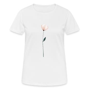 Elegante Aquarellblume Elegant Watercolor Flower - Frauen T-Shirt atmungsaktiv - Weiß - Vorne - AI Model Female 172 dark (172cm)