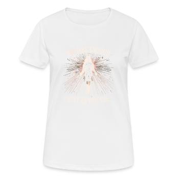 Du bist genug, so wie du bist - Frauen T-Shirt atmungsaktiv - Weiß - Vorne - AI Model Female 172 dark (172cm)