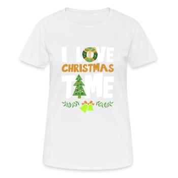 J’adore la période de Noël - T-shirt respirant Femme - blanc - Devant - AI Model Female 172 dark (172cm)