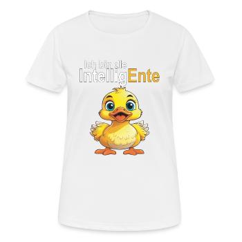 Intelligent - T-shirt respirant Femme - blanc - Devant - AI Model Female 172 dark (172cm)