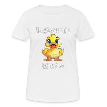 Regierungs Ente - Frauen T-Shirt atmungsaktiv - Weiß - Vorne - AI Model Female 172 dark (172cm)