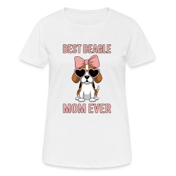 Beagle Mama Hund Mutter Lustiges Beagle Geschenk - Frauen T-Shirt atmungsaktiv - Weiß - Vorne - AI Model Female 172 dark (172cm)
