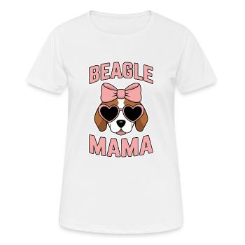 Beagle Mama Hund Mutter Lustiges Beagle Geschenk - Frauen T-Shirt atmungsaktiv - Weiß - Vorne - AI Model Female 172 dark (172cm)