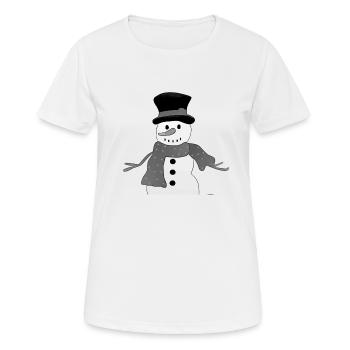 Gray Snowman - Women's Breathable T-Shirt - white - Front - AI Model Female 172 dark (172cm)