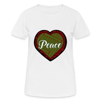 FRIEDE - Frauen T-Shirt atmungsaktiv - Weiß - Vorne - AI Model Female 172 dark (172cm)