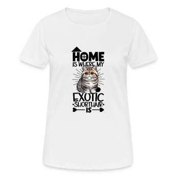 Home - Exotic Shorthair - Women's Breathable T-Shirt - white - Front - AI Model Female 172 dark (172cm)