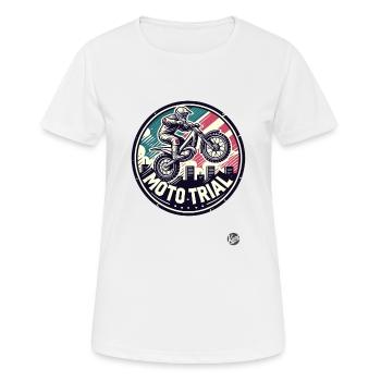 Motocross Moto Trial - Women's Breathable T-Shirt - white - Front - AI Model Female 172 dark (172cm)
