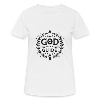 Gott ist mein Führer - Frauen T-Shirt atmungsaktiv - Weiß - Vorne - AI Model Female 172 dark (172cm)