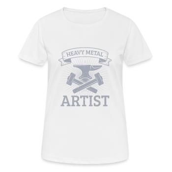 Idée cadeau de forgeage d’artiste de heavy metal - T-shirt respirant Femme - blanc - Devant - AI Model Female 172 dark (172cm)