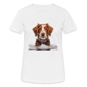 LAVERIE POUR CHIEN - T-shirt respirant Femme - blanc - Devant - AI Model Female 172 dark (172cm)
