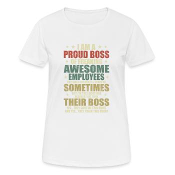 Humour, Citations cool, Fête des pères - T-shirt respirant Femme - blanc - Devant - AI Model Female 172 dark (172cm)