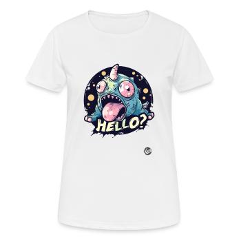 Crazy Unicorn Lizards Hello - Women's Breathable T-Shirt - white - Front - AI Model Female 172 dark (172cm)
