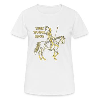 TIME TRAVEL BACK TAB - Women's Breathable T-Shirt - white - Front - AI Model Female 172 dark (172cm)