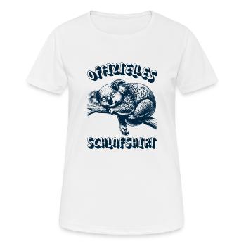 Chemise de nuit officielle - Tired Koala - T-shirt respirant Femme - blanc - Devant - AI Model Female 172 dark (172cm)
