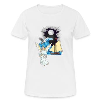 Ange gardien Marin maritime Ange marin - T-shirt respirant Femme - blanc - Devant - AI Model Female 172 dark (172cm)
