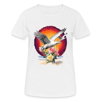 Seagull Seagull Birthday Birthday Greetings Sailor - Women's Breathable T-Shirt - white - Front - AI Model Female 172 dark (172cm)