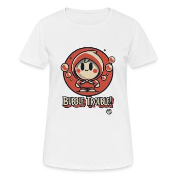 Pas de créature Kawaii mignonne bulle de savon bulle - T-shirt respirant Femme - blanc - Devant - AI Model Female 172 dark (172cm)