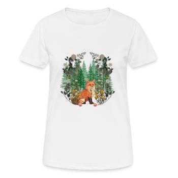 Renards, Renards, Forêt, Animaux de la forêt, Habitants de la forêt - T-shirt respirant Femme - blanc - Devant - AI Model Female 172 dark (172cm)