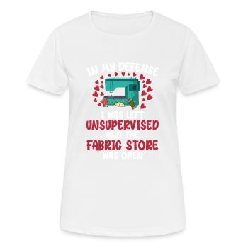 In my defense i was left unsupervised - T-shirt respirant Femme - blanc - Devant - AI Model Female 172 dark (172cm)