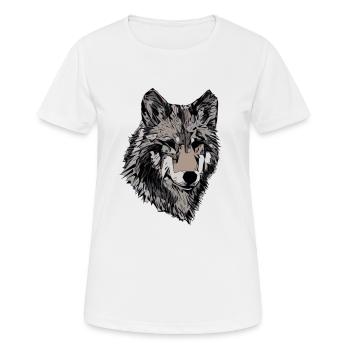 Visage de chien Design Tête d’animal de compagnie Graphique d’animal - T-shirt respirant Femme - blanc - Devant - AI Model Female 172 dark (172cm)