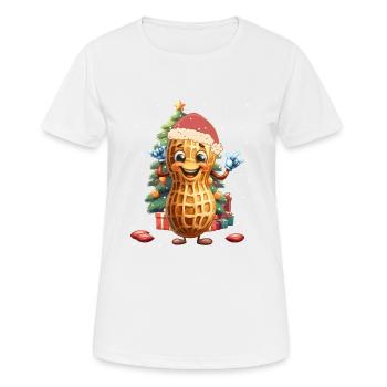 Cacahuète Père Noël Enfants Enfant Noël - T-shirt respirant Femme - blanc - Devant - AI Model Female 172 dark (172cm)