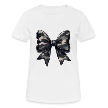 MILITÄRER BOGEN - Frauen T-Shirt atmungsaktiv - Weiß - Vorne - AI Model Female 172 dark (172cm)