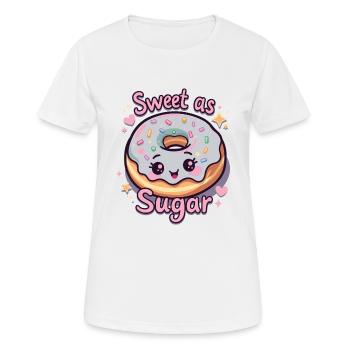 SÜSS WIE ZUCKER - Frauen T-Shirt atmungsaktiv - Weiß - Vorne - AI Model Female 172 dark (172cm)