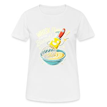 Schneebesen für den Keks - Frauen T-Shirt atmungsaktiv - Weiß - Vorne - AI Model Female 172 dark (172cm)