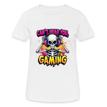 SPIEL - Frauen T-Shirt atmungsaktiv - Weiß - Vorne - AI Model Female 172 dark (172cm)