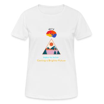 Angler für Autismus werfen eine bessere Zukunft - Frauen T-Shirt atmungsaktiv - Weiß - Vorne - AI Model Female 172 dark (172cm)