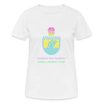 Angler für Autismus sorgen für eine bessere Zukunft - Frauen T-Shirt atmungsaktiv - Weiß - Vorne - AI Model Female 172 dark (172cm)