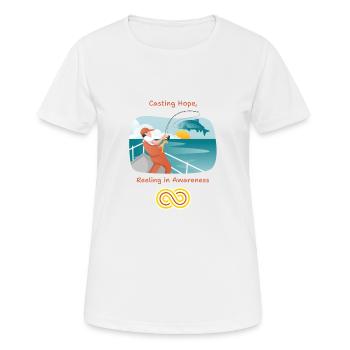 Casting Hope Taumeln im Bewusstsein - Frauen T-Shirt atmungsaktiv - Weiß - Vorne - AI Model Female 172 dark (172cm)