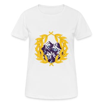 Couronne de laurier alpinisme alpinisme montagnes montagnes - T-shirt respirant Femme - blanc - Devant - AI Model Female 172 dark (172cm)