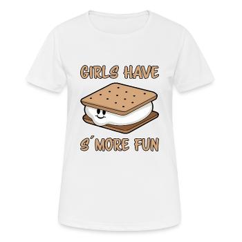 S ́More Saying Marshmallow Camping S ́More Gift - T-shirt respirant Femme - blanc - Devant - AI Model Female 172 dark (172cm)
