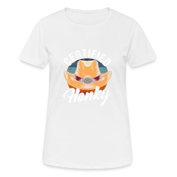 Zertifizierter Honkey Für Alle Hillbillys - Frauen T-Shirt atmungsaktiv - Weiß - Vorne - AI Model Female 172 dark (172cm)