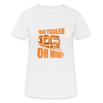 Ihr Anhänger Oder Meiner - Frauen T-Shirt atmungsaktiv - Weiß - Vorne - AI Model Female 172 dark (172cm)