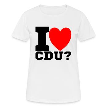 I love CDU - Frauen T-Shirt atmungsaktiv - Weiß - Vorne - AI Model Female 172 dark (172cm)