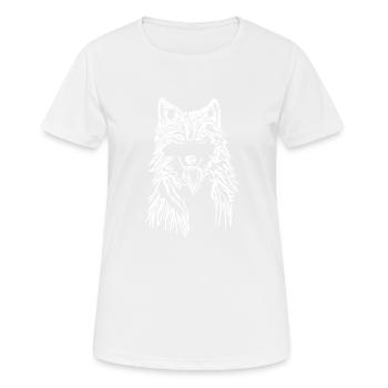 abstract dog design graphic artwork - Frauen T-Shirt atmungsaktiv - Weiß - Vorne - AI Model Female 172 dark (172cm)