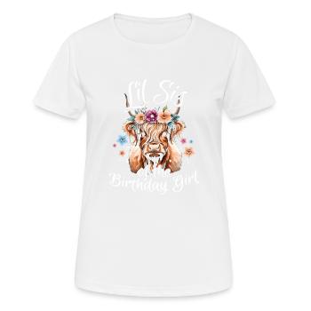 Lil Sis Of The Birthday Girl - Frauen T-Shirt atmungsaktiv - Weiß - Vorne - AI Model Female 172 dark (172cm)