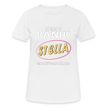 PAS DE PANIQUE, STELLA LE FERA - T-shirt respirant Femme - blanc - Devant - AI Model Female 172 dark (172cm)