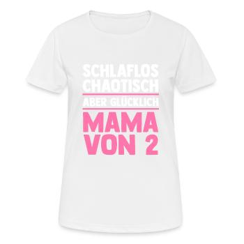 Mom of 2 children - Women's Breathable T-Shirt - white - Front - AI Model Female 172 dark (172cm)